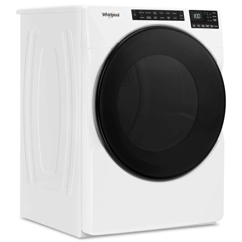 Whirlpool 7.4 Cu. Ft. Electric Wrinkle Shield Dryer with Steam in White, , large