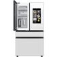 Samsung Bespoke Counter Depth 4-Door French Door Refrigerator with Family Hub in White Glass, , large