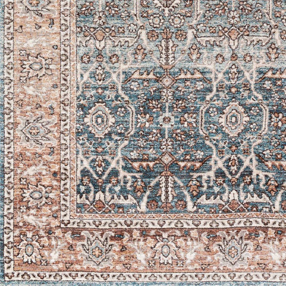 Surya Carlisle Oriental 2&#39; x 2&#39;11&quot; Pale Blue, Dusty Pink, Medium Brown, Cream and Charcoal Area Rug, , large