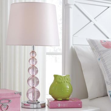 Signature Design by Ashley Letty Crystal Table Lamp In Pink, , large