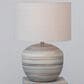Teak Interiors Await Stoneware Table Lamp in Sand, , large