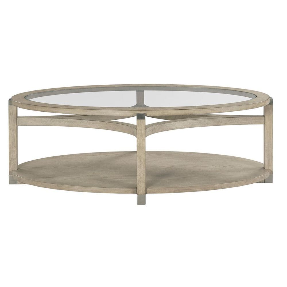 American Drew Solstice Oval Coffee Table in Soft Beige, , large