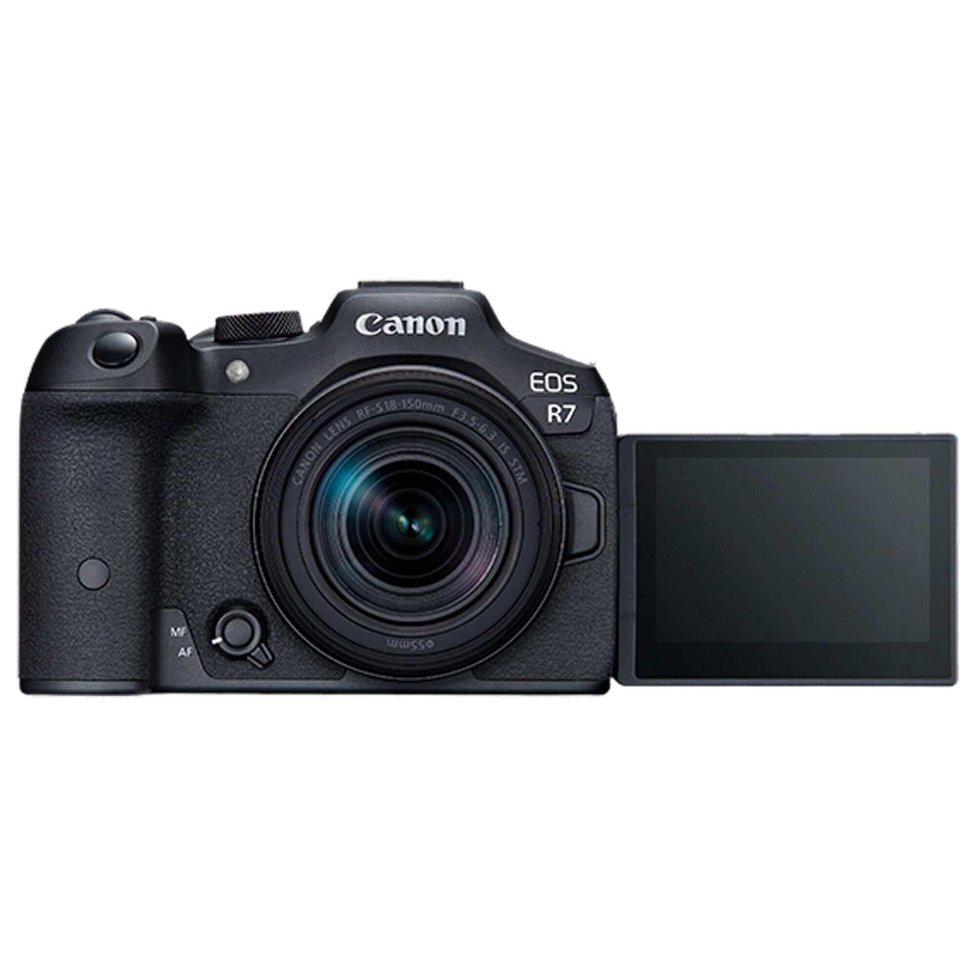 Canon EOS R7 Mirrorless Camera with 18-150mm Lens in Black | NFM