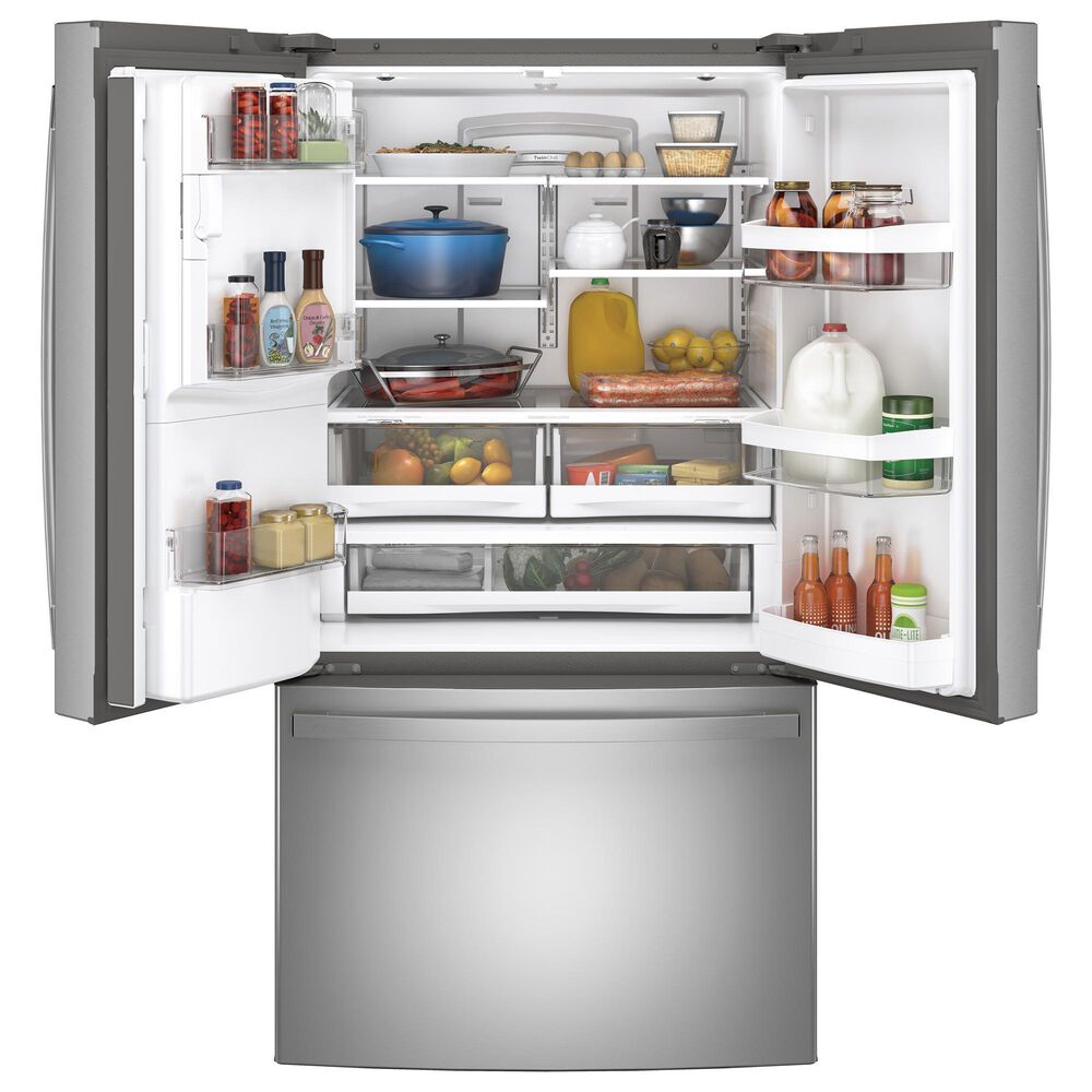 GE Appliances 27.8 Cu. Ft. French Door Refrigerator with TwinChill Evaporators in Stainless Steel, , large