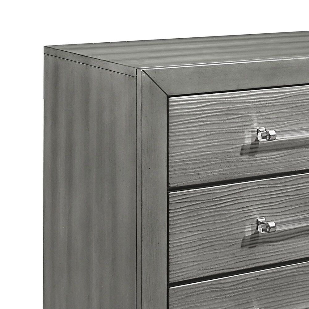Global Furniture USA Tiffany 3-Drawer Nightstand in Silver, , large