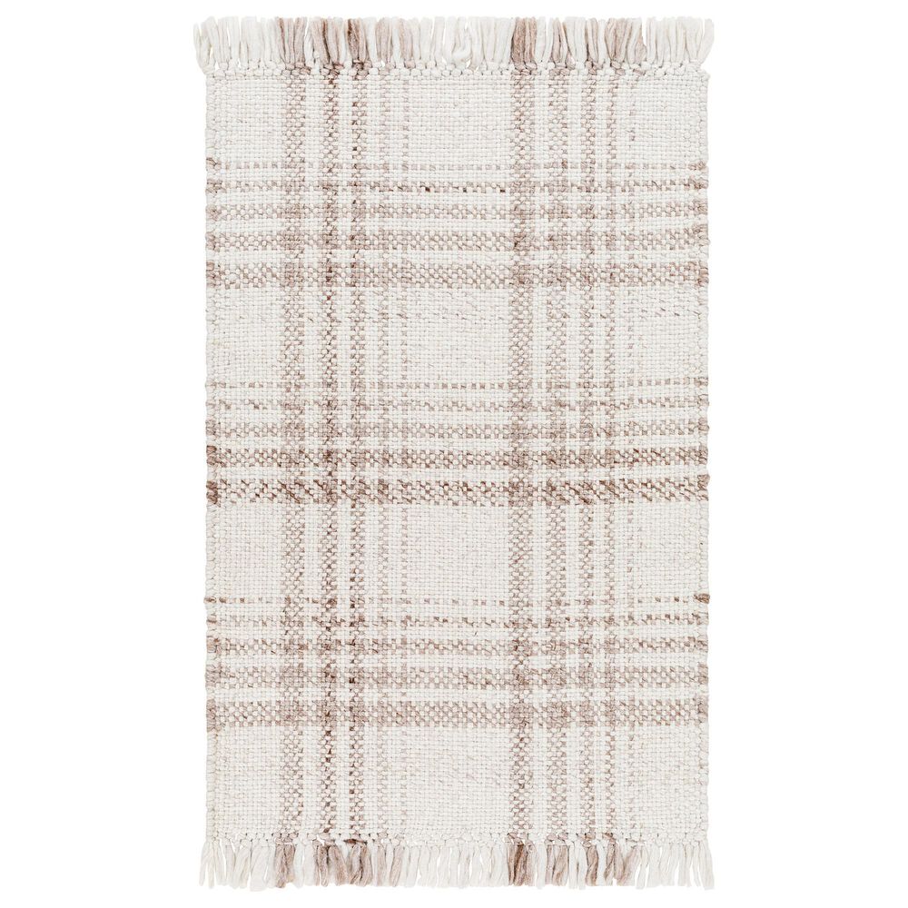 Surya Primrose PRM-2306 2" x 3" Light Grey, Taupe, Khaki, Ivory, Camel and Brick Area Rug, , large