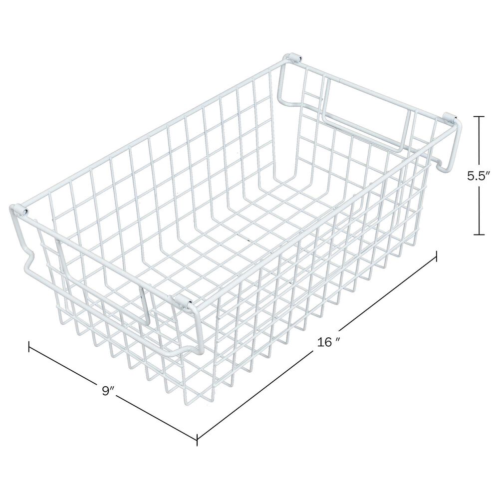 Timberlake 3-Piece Steel Stackable Storage Bin Set in White