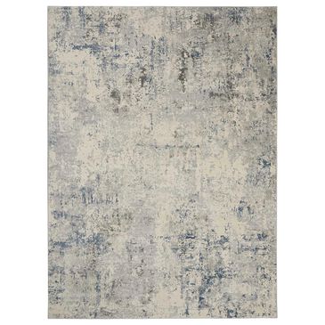 Nourison Rustic Textures 7"10" x 10"6" Ivory and Grey-Blue Area Rug, , large