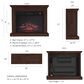Timberlake Northwest Electric Mobile Mantel Fireplace in Brown, , large