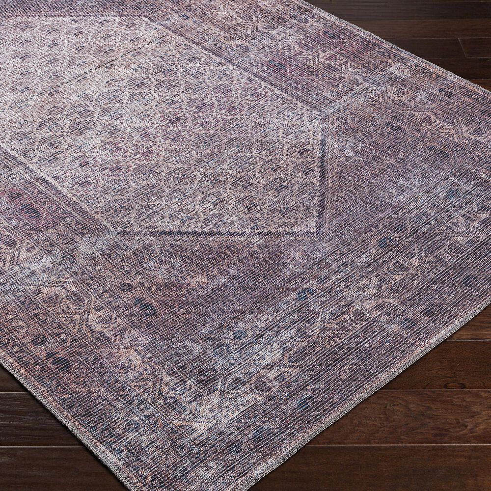 37B Colin 7&#39;10&quot; x 10&#39;2&quot; Plum, Ink Blue, Dusty Pink and Cream Area Rug, , large