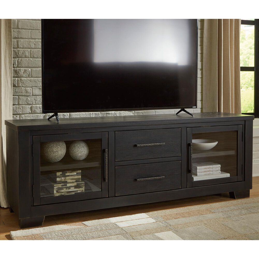 Signature Design by Ashley Galliden 80&quot; TV Stand in Black, , large