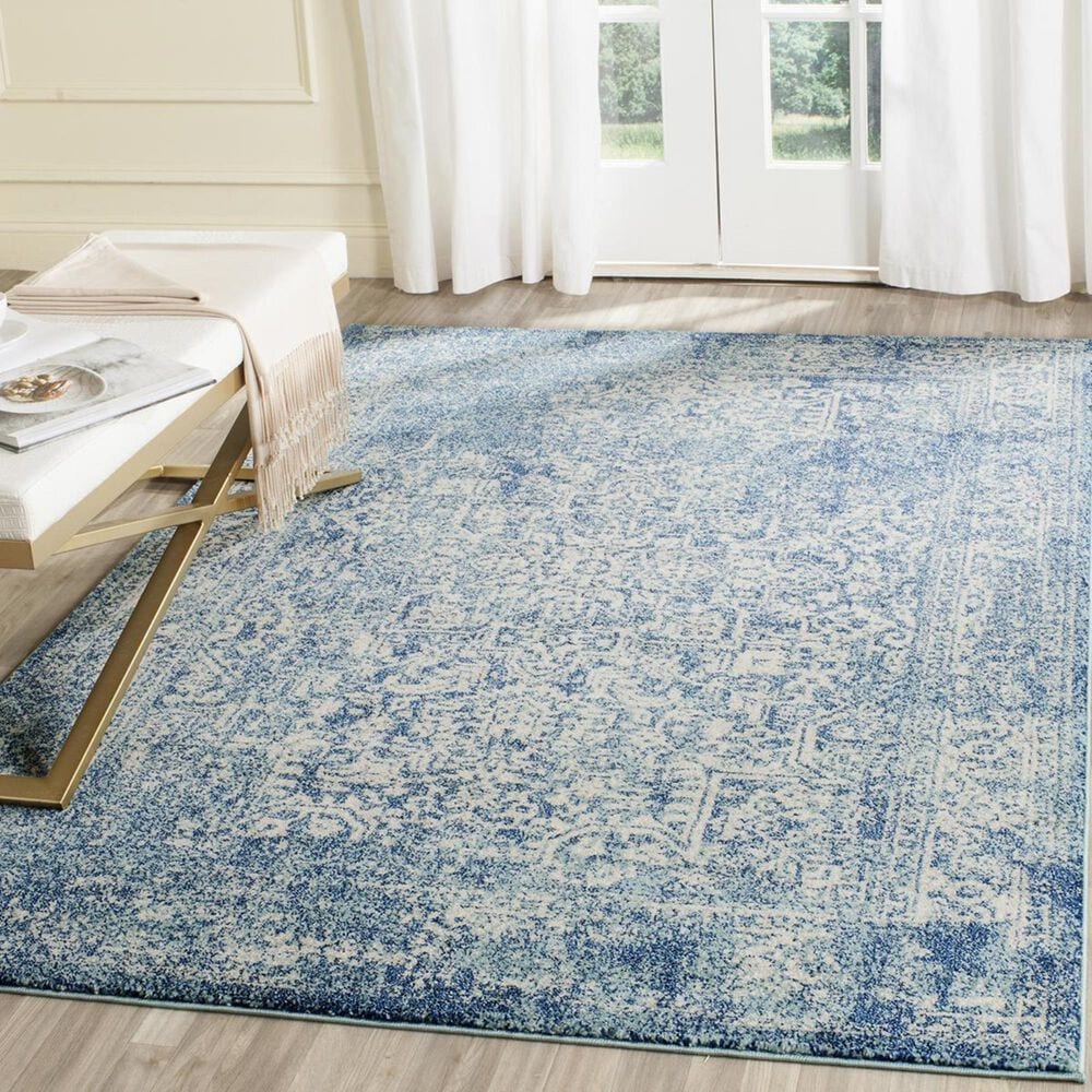 Safavieh Evoke EVK256C-5 5"1" x 7"6" Blue/Ivory Area Rug, , large