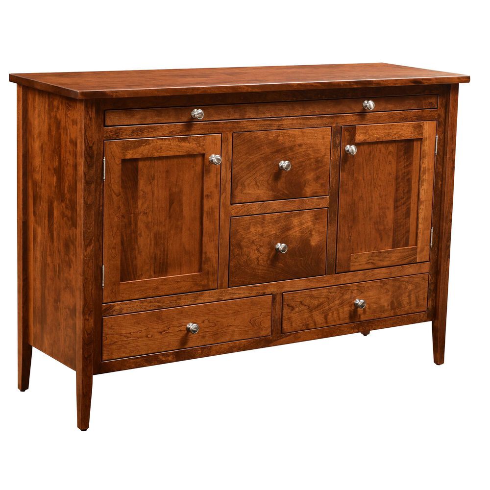 Trailway Llc Fort Knox Server with Secret Compartment in Aged Rustic Centennial Finish, , large