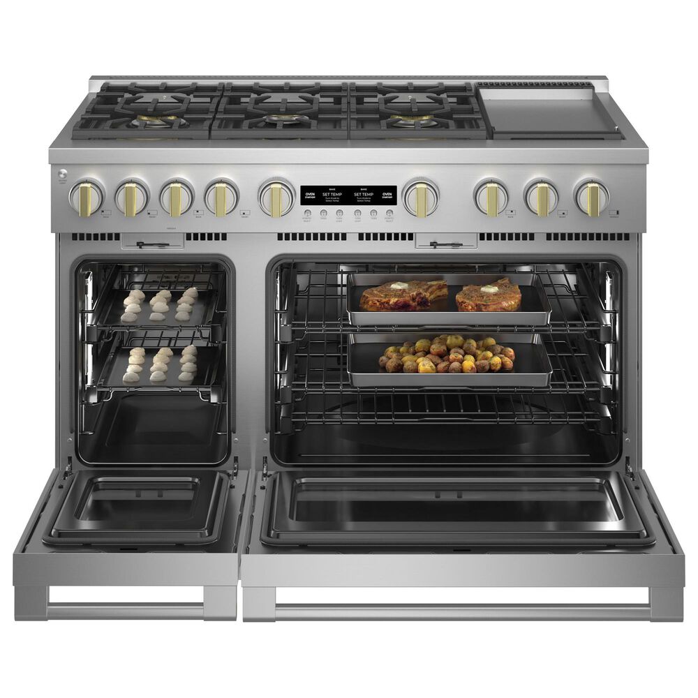 Monogram 48&quot; Dual-Fuel Professional Range with 6 Burners and Steam Clean in Stainless Steel, , large