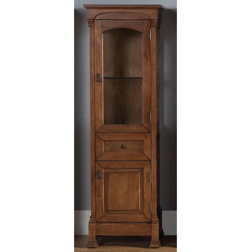 James Martin Brookfield Linen Cabinet in Country Oak, , large