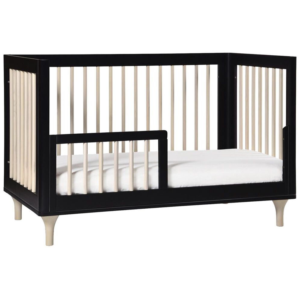 Babyletto Lolly 3-in-1 Convertible Crib with Kit in Black and Washed Natural, , large