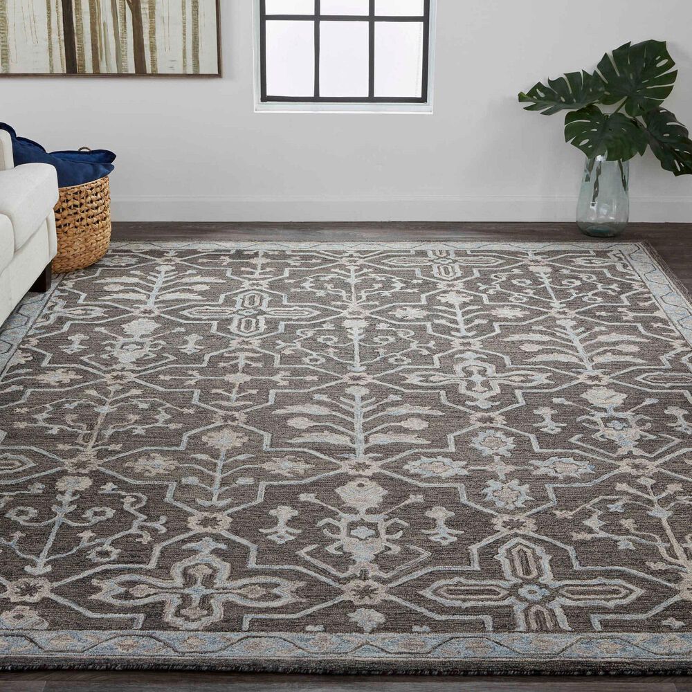 Feizy Rugs Fallon 4&#39; x 6&#39; Charcoal Area Rug, , large