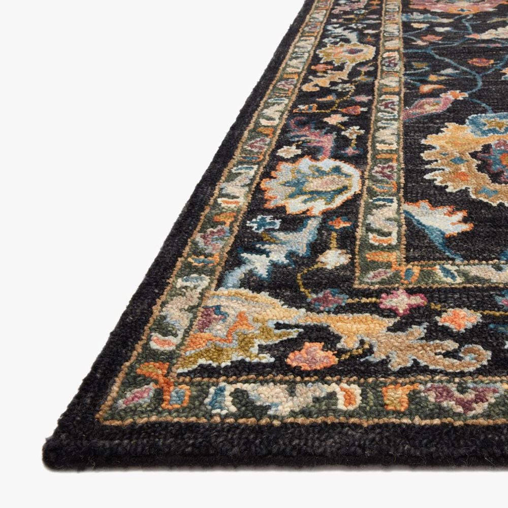 Loloi Padma 2&#39; x 5&#39; Black and Multicolor Runner, , large