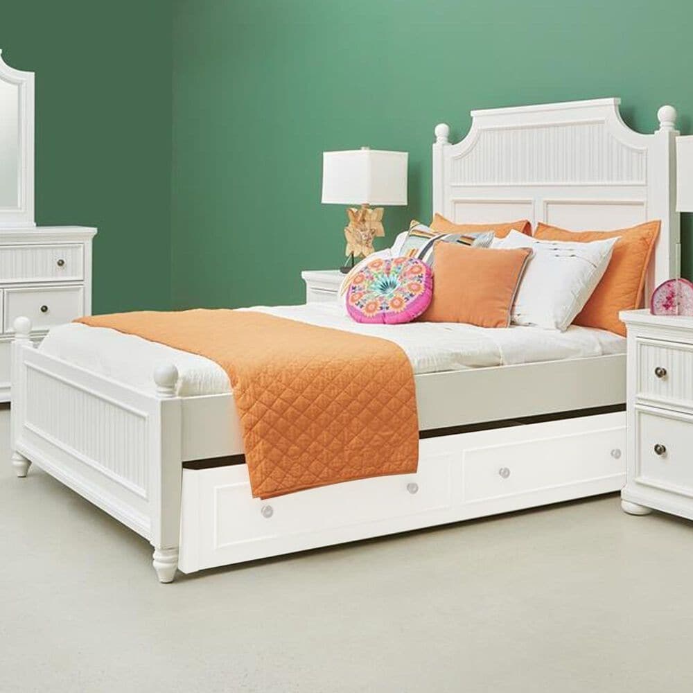 Samuel Lawrence Savannah Full Poster Bed without Trundle in White, , large