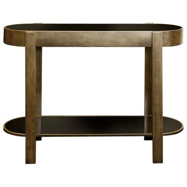 Flair Industries Oval Console Table in Black and Gold, , large