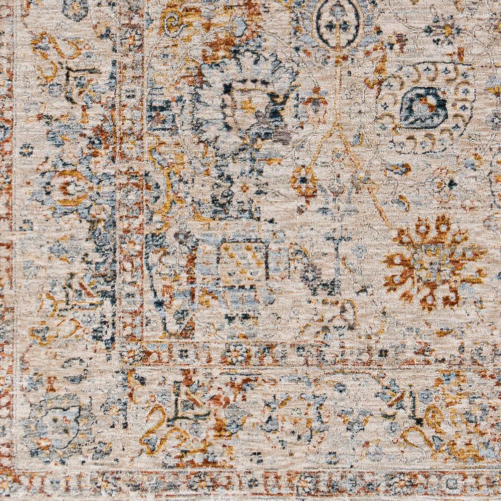 Surya Laila LAA-2317 7&#39;10&quot; x 10&#39;3&quot; Teal, Orange, Sage, Saffron, Gray and Cream Area Rug, , large