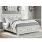 Signature Design by Ashley Robbinsdale King Sleigh Storage Bed in Antique White, , large
