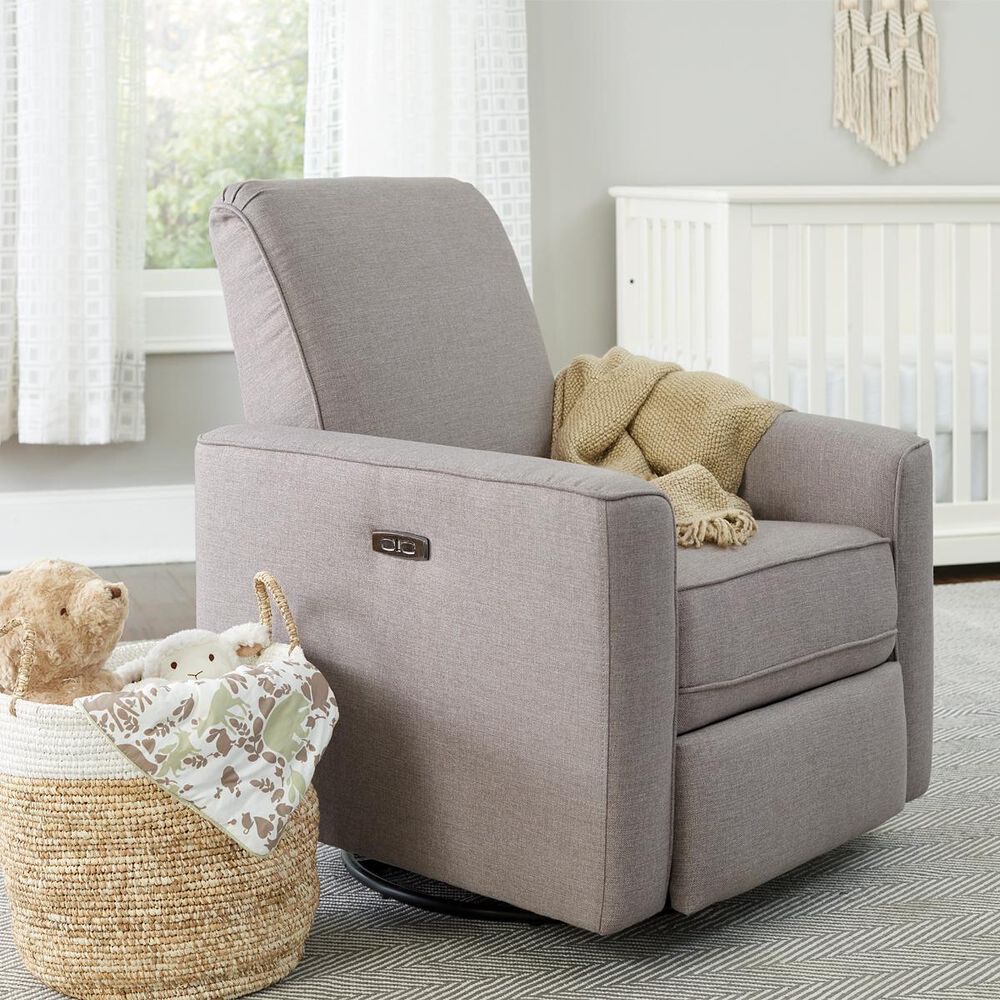 Eastern Shore Aspen Swivel Glider Chair in Sand with Power and USB, , large