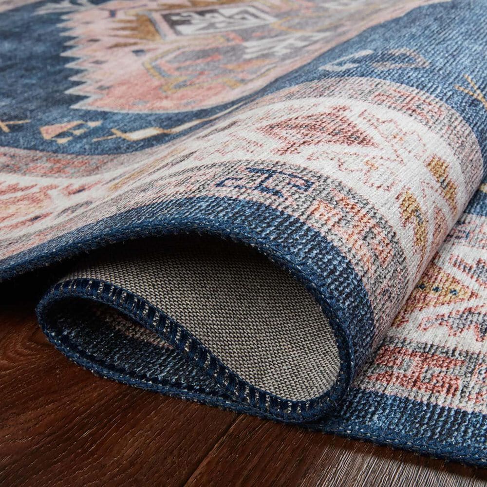 Loloi II Heidi  2&#39; x 5&#39; Denim and Blush Area Rug, , large