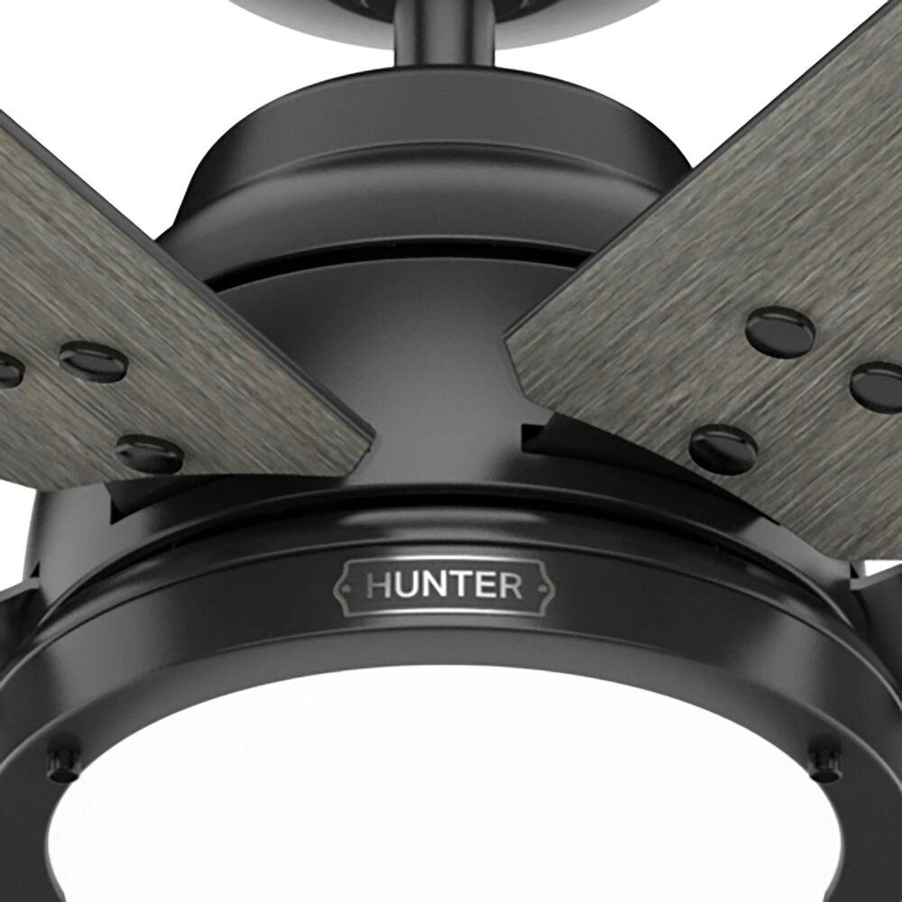 Hunter Gravity 72&quot; Ceiling Fan with LED Light in Matte Black, , large