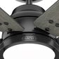 Hunter Gravity 72" Ceiling Fan with LED Light in Matte Black, , large