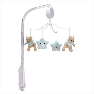 Lambs and Ivy Starlight Pooh Musical Baby Crib Mobile in Blue, Brown and Yellow, , large