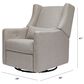 Babyletto Kiwi Power Recliner with USB in Grey Eco-Weave, , large