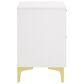 Pacific Landing Kendall 2-Drawer Nightstand in Gold and White, , large