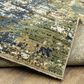 Oriental Weavers Reed 9"10" x 12"10" Blue and Green Area Rug, , large