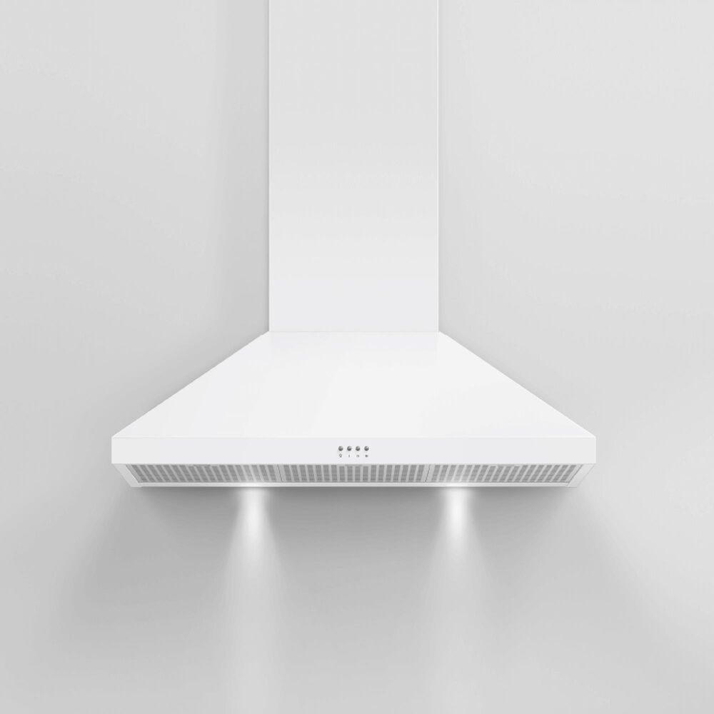 Fisher and Paykel 36&quot; Classic Wall Hood with Pyramid Chimney in White, , large