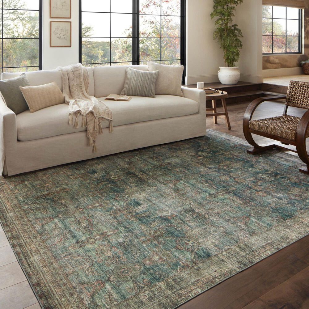 Magnolia Home Banks 2&#39;3&quot; x 3&#39;9&quot; Ocean and Spice Area Rug, , large