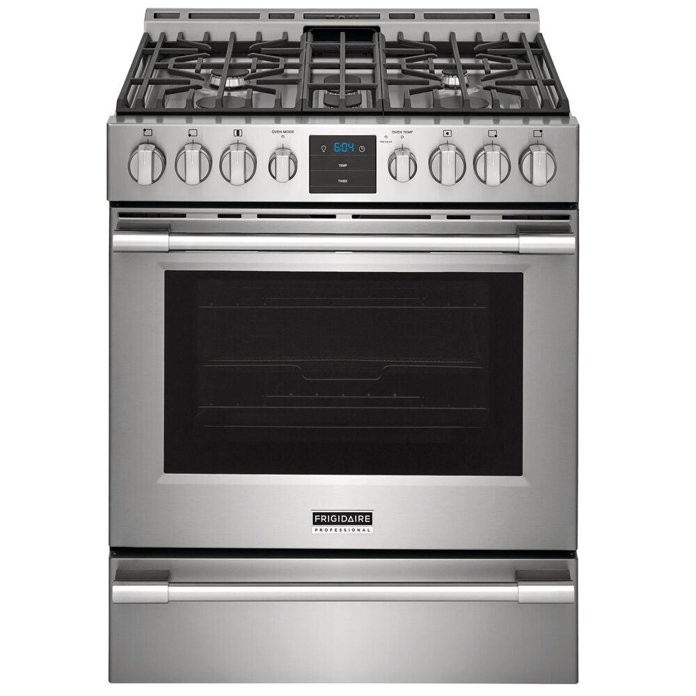 Frigidaire 30" Front Control Gas Range with Air Fry in Stainless Steel