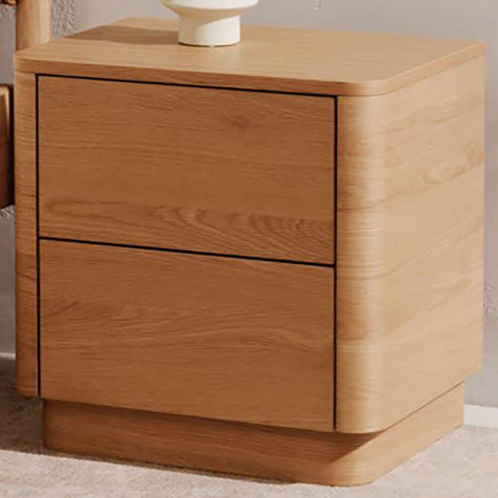 Moe&#39;s Home Collection Round Off 2-Drawer Nightstand in Natural, , large