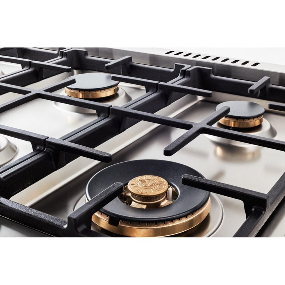 Bertazzoni 36&quot; All Gas Range with 6 Brass Burners in Rosso, , large