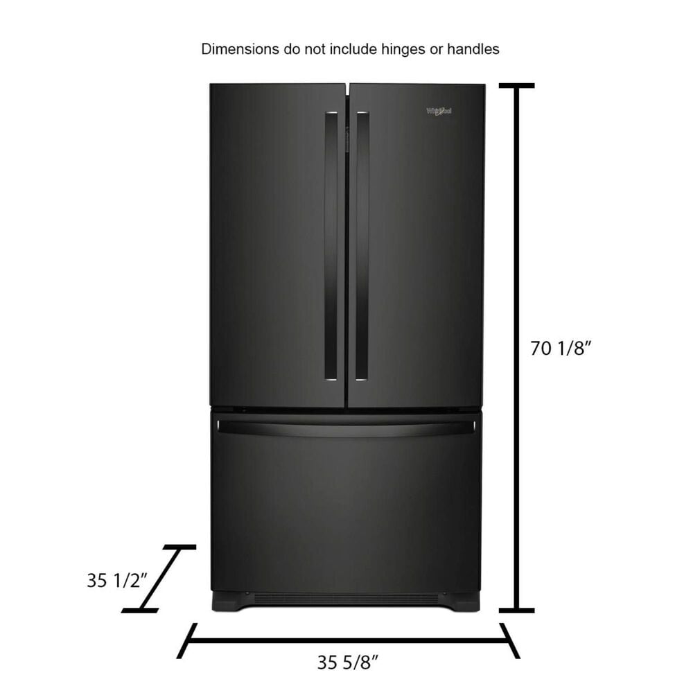 Whirlpool 25.2 Cu. Ft. 36&quot;  Wide French Door Refrigerator with Water Dispenser, , large