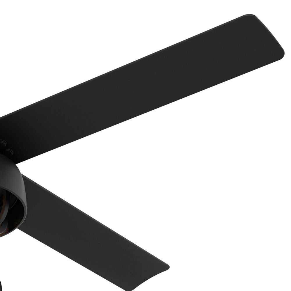 Hunter Spring Mill 52&quot; Outdoor Ceiling Fan with LED Lights in Matte Black, , large