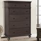 Riva Ridge Oxford 5-Drawer Chest in Peppercorn, , large