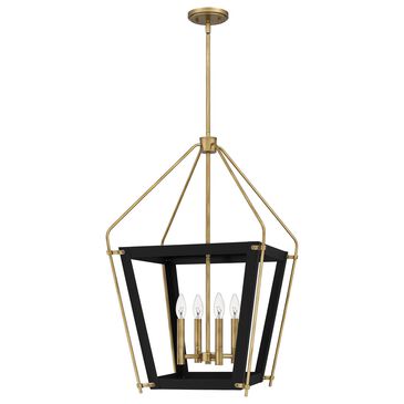 Quoizel Abbeville 4-Light Pendant Ceiling Light in Earth Black and Gold, , large