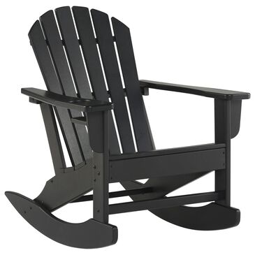 Signature Design by Ashley Sundown Treasure Outdoor Rocking Chair in Black, , large
