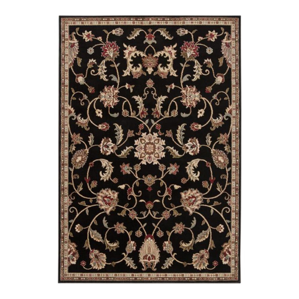 Surya Riley RLY-5025 6"6" x 9"8" Black/Tan/Orange Area Rug, , large