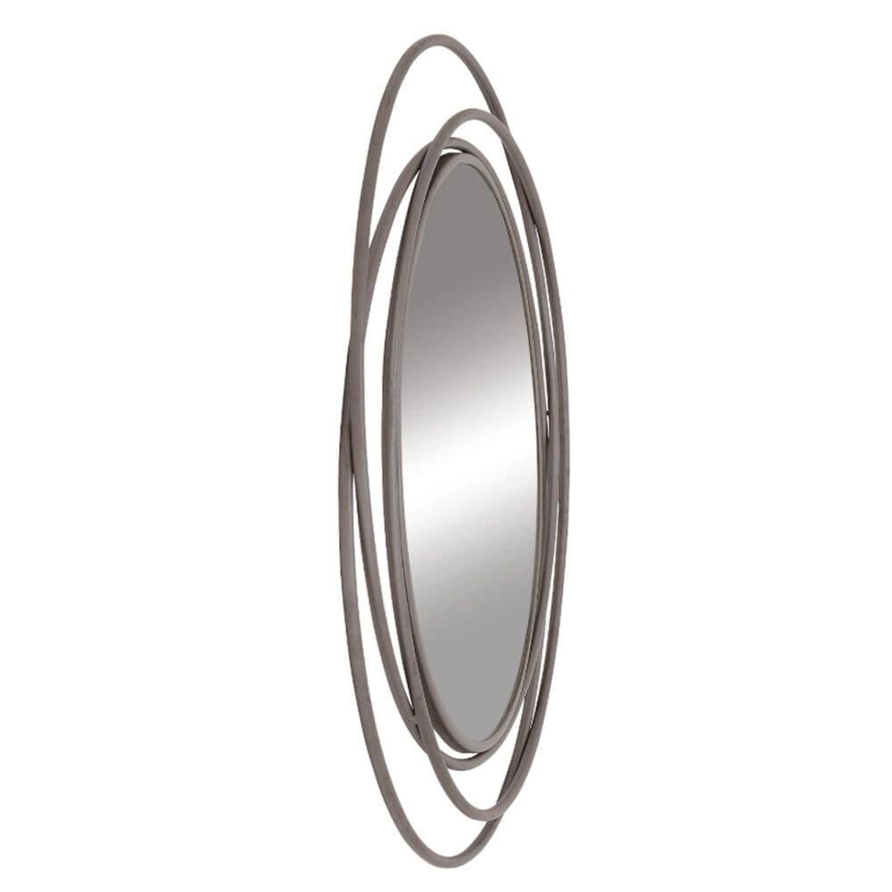 Maple and Jade Metal Round Wall Mirror, , large