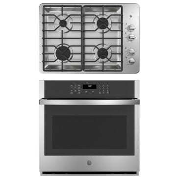 GE Appliances 2-Piece Kitchen Package with 30" Smart Built-In Single Wall Oven and Gas Cooktop in Stainless Steel, , large