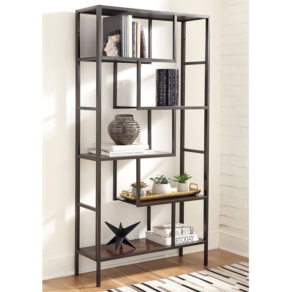 Signature Design by Ashley Frankwell Bookcase in Brown and Black, , large