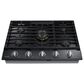 Samsung 2-Piece Kitchen Package with White 30" Double Wall Oven and Black Stainless Steel 36" Smart Gas Cooktop, , large