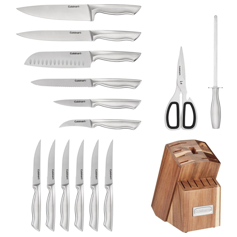Cuisinart Elite Series 15-Piece Knife Block Set in Stainless Steel, , large